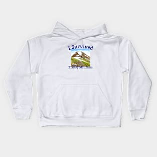 I Survived Flattop Mountain, Alaska Kids Hoodie